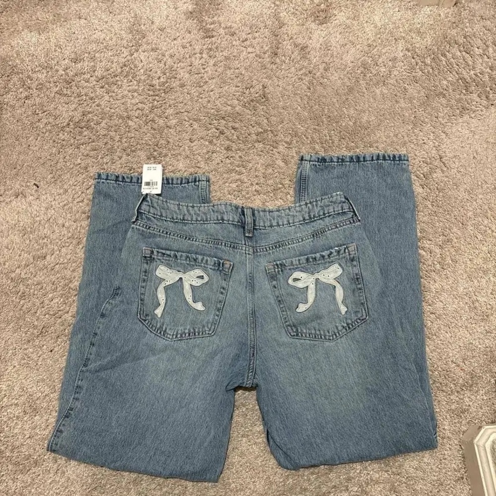 Hollister Blue Jeans with Bow Detail